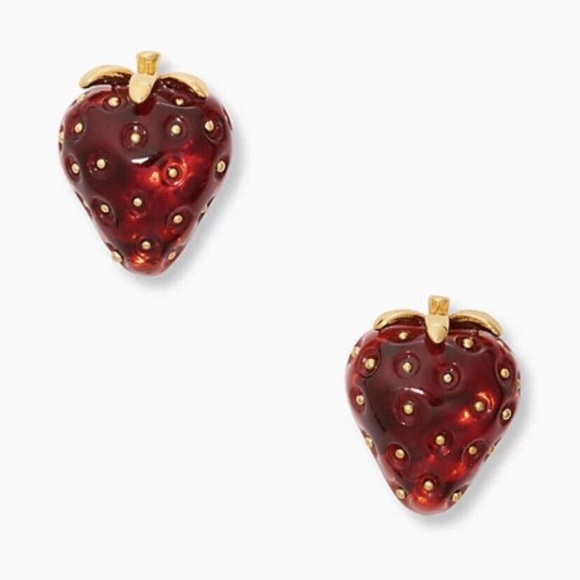 kate spade Jewelry - $59 Kate Spade picnic perfect strawberry stud earrings